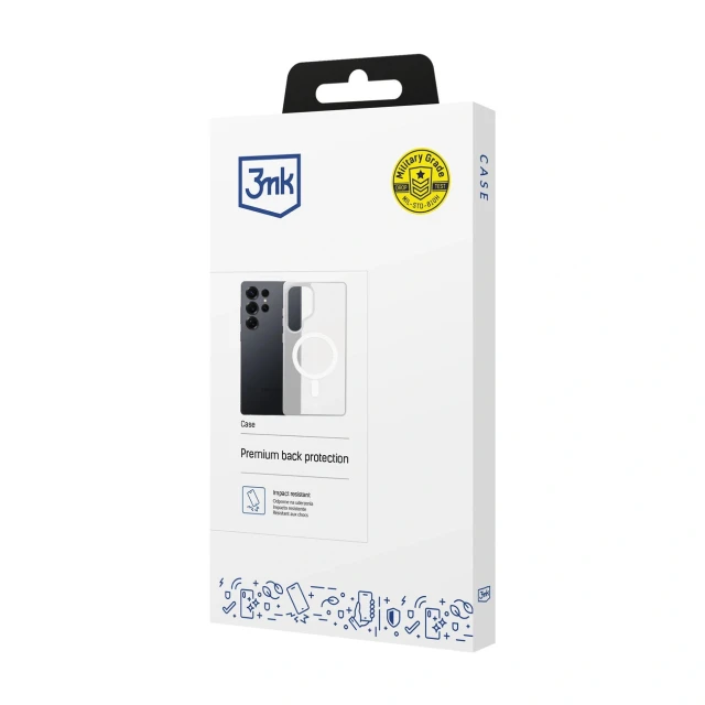 Чохол 3mk Smoke MagCase для Samsung Galaxy S25 Ultra Білий-напівпрозорий with MagSafe (5903108741446)
