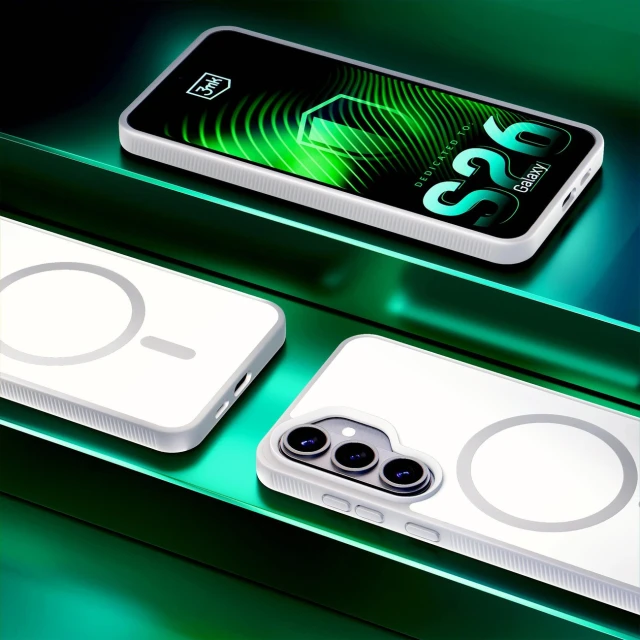 Чохол 3mk Smoke MagCase для Samsung Galaxy S26 Plus Білий with MagSafe (5903108741477)