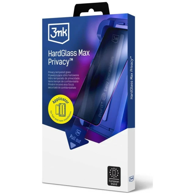 Захисне скло 3mk HardGlass Max Privacy для iPhone 17 Pro Black (5903108755481)