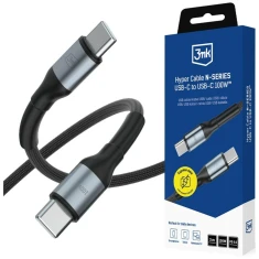 Кабель 3mk Hyper Cable N-Series USB-C to USB-C 3m 20V/5A 100W Black (5903108758208)