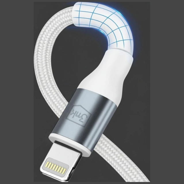 Кабель 3mk Hyper Cable N-Series USB-C to Lightning 2m 9V/3A 27W White (5903108758239)
