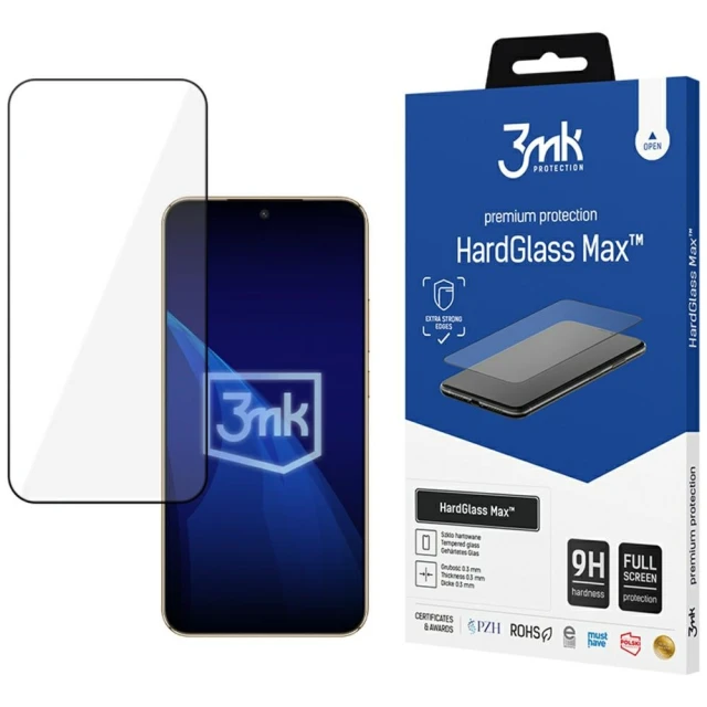 Захисне скло 3mk HardGlass Max для Honor Magic8 Lite Black (5903108758444)
