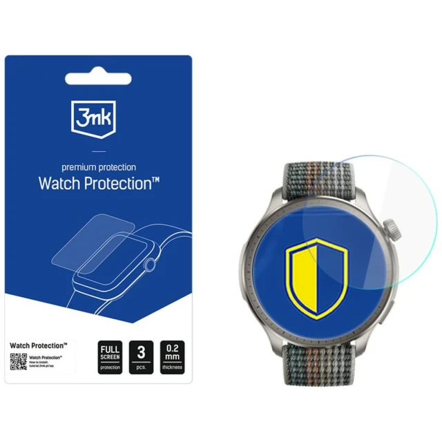 Захисна плівка 3mk ARC Watch Fullscreen для Amazfit Balance Ultra (5903108784085)