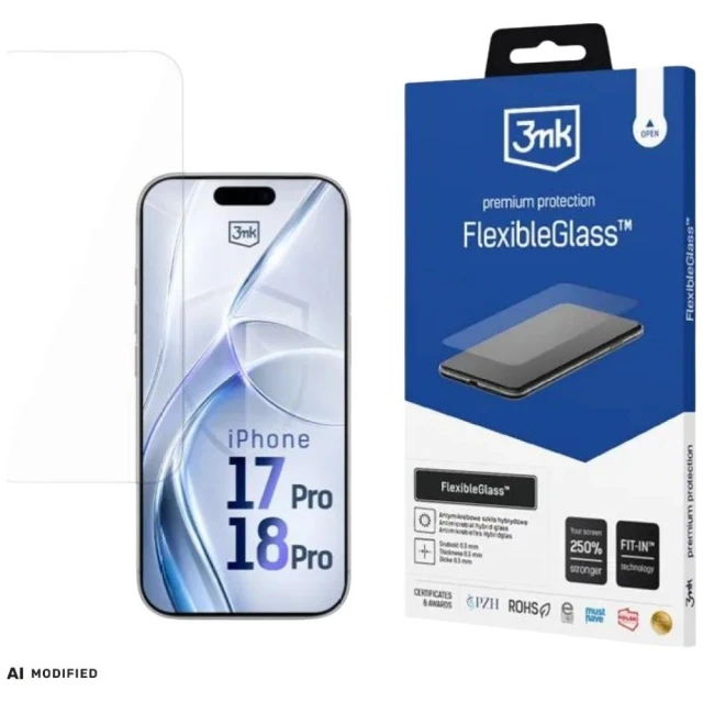 Гібридне скло 3mk FlexibleGlass для iPhone 17 Pro | 18 Pro 3 шт (5903108796323)