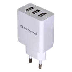 Мережевий зарядний пристрій everActive SC-300 USB White (5903205770783)