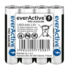 Батарейка everActive Pro Alkaline AAA LR03 1250 mAh 4 шт (5903205770981)