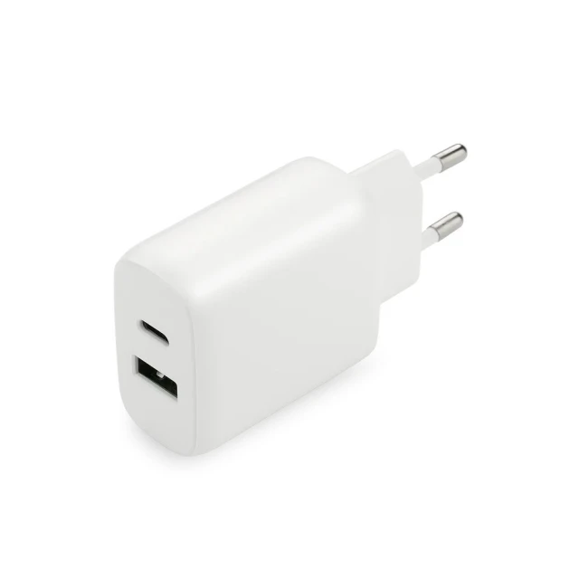 Мережевий зарядний пристрій everActive SC-370Q 1x USB QC 3.0 + 1x USB-C PD PPS 25 Вт White (5903205772961)
