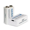 Акумуляторна батарейка everActive 6F22 9V Li-Ion 550 mAh з USB Type-C EVHR22-550C (5903205773883)