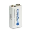 Акумуляторна батарейка everActive 6F22 9V Li-Ion 550 mAh з USB Type-C EVHR22-550C (5903205773883)