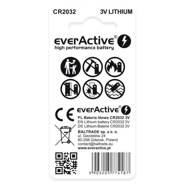 Батарейка everActive Litowa Mini CR2032 2 шт (5903205774187)