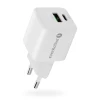 Мережевий зарядний пристрій everActive SC-330Q GaN 1x USB 1x USB-C Quick Charge 3.0 20 Вт White (5903205774477)