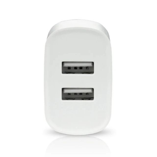 Мережевий зарядний пристрій everActive SC-220 2x USB 2.4 А White (5903205774491)