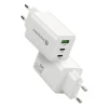 Мережевий зарядний пристрій everActive SC-655Q GaN 1x USB + 2x USB-C QC 4+ 65 Вт White (5903205775276)