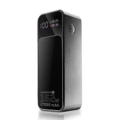 Портативний зарядний пристрій everActive EB-27Q 27000 mAh 162.5 Вт USB-C QC4+ з ліхтариком LCD Black (5903205775634)