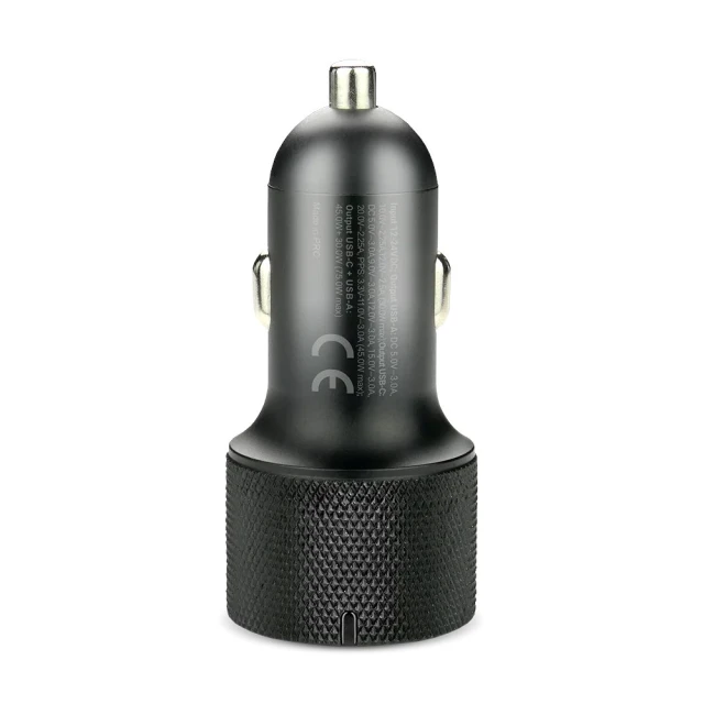 Автомобільний зарядний пристрій everActive CC-50Q 1x USB QC3.0 1x USB-C PD 75W Black (5903205775733)