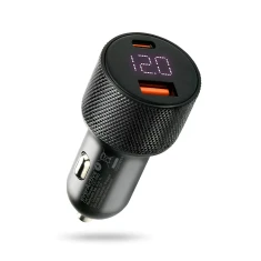 Автомобільний зарядний пристрій everActive CC-50Q 1x USB QC3.0 1x USB-C PD 75W Black (5903205775733)
