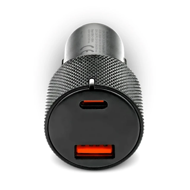 Автомобільний зарядний пристрій everActive CC-50Q 1x USB QC3.0 1x USB-C PD 75W Black (5903205775733)