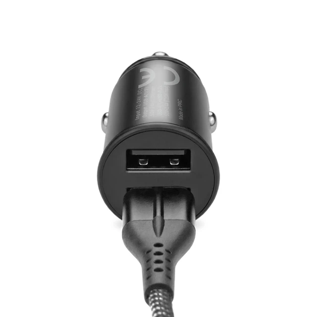 Автомобільний зарядний пристрій everActive CC-25C 2x USB з кабелем Black (5903205775894)