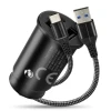 Автомобільний зарядний пристрій everActive CC-25C 2x USB з кабелем Black (5903205775894)