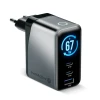 Мережевий зарядний пристрій everActive SC-670Q GaN 1x USB 2x USB-C Quick Charge 4+ 67 Вт Black (5903205775900)