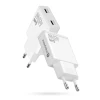 Мережевий зарядний пристрій everActive SC-465Q GaN Super Slim 2x USB-C PD 45 Вт White (5903205775924)