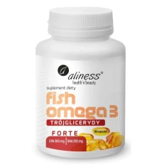 Кормова добавка Aliness Fish Omega 3 FORTE Trójglicerydy 500/250 мг 90 капсул (5903242584961)
