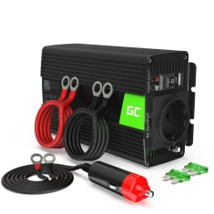 Інвертор Green Cell INV16 12V-230V 500W/1000W чиста синусоїда (5903317226901)