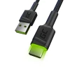 Кабель Ray USB-A - USB-C 120 см Green LED Ultra Charge QC 3.0 (KABGC06)