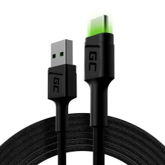 Кабель Ray USB - USB-C 200 см Green LED Ultra Charge QC 3.0 (KABGC13)