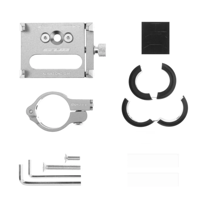 Велотримач GUB G85 Aluminium Silver (5903396015557)