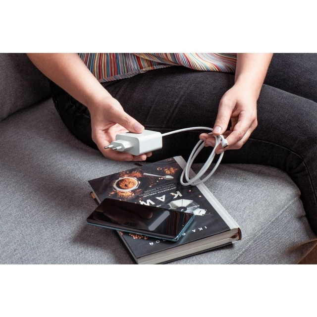 Мережевий зарядний пристрій Forcell F-Energy USB C QC4.0 PD 3A 45W White (5903396040962)