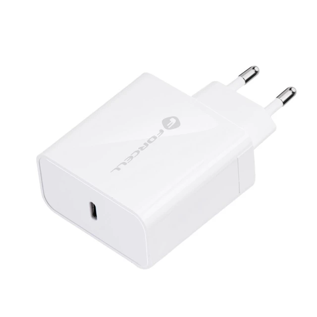 Мережевий зарядний пристрій Forcell F-Energy USB C QC4.0 PD 3A 45W White (5903396040962)
