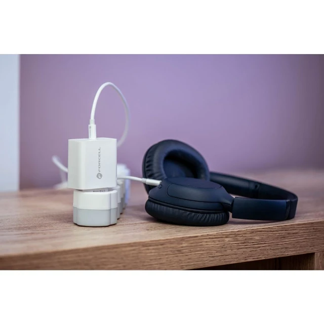 Мережевий зарядний пристрій Forcell F-Energy USB C QC4.0 PD 3A 45W White (5903396040962)