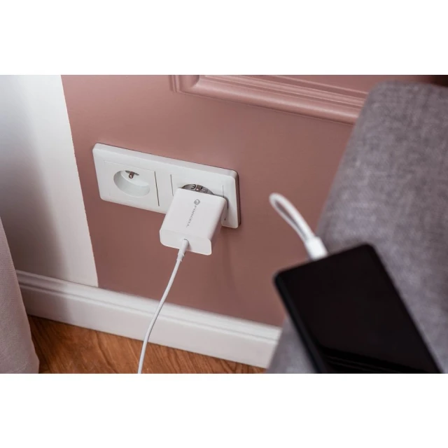 Мережевий зарядний пристрій Forcell F-Energy USB C QC4.0 PD 3A 45W White (5903396040962)