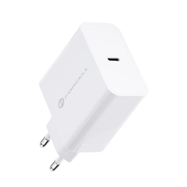 Мережевий зарядний пристрій Forcell F-Energy USB C QC4.0 PD 3A 45W White (5903396040962)