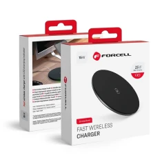 Бездротова зарядка Forcell F-Energy Qi QC 15W + кабель USB-C to USB-A Black (5903396060458)