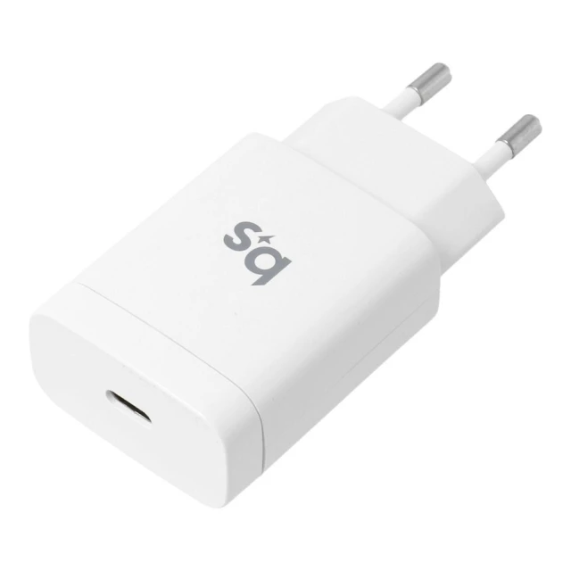 Мережевий зарядний пристрій Blue Star USB C QC3.0 PD 3A 18W + кабель USB C to Lightning White (5903396071492)