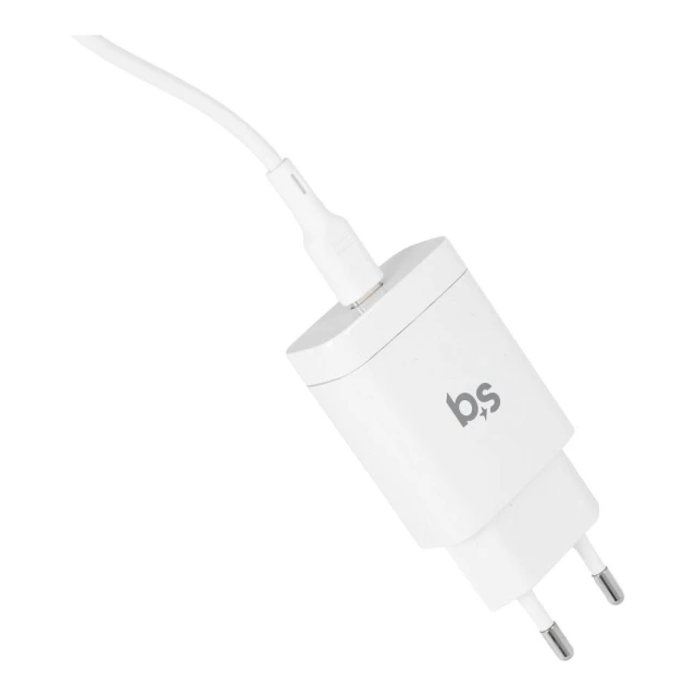 Мережевий зарядний пристрій Blue Star USB C QC3.0 PD 3A 18W + кабель USB C to Lightning White (5903396071492)