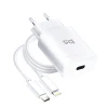 Мережевий зарядний пристрій Blue Star USB C QC3.0 PD 3A 18W + кабель USB C to Lightning White (5903396071492)