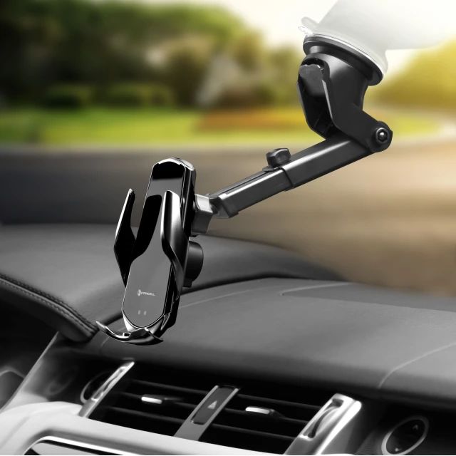 Автотримач Forcell F-Grip HS1 Qi 15W Black (5903396092176)