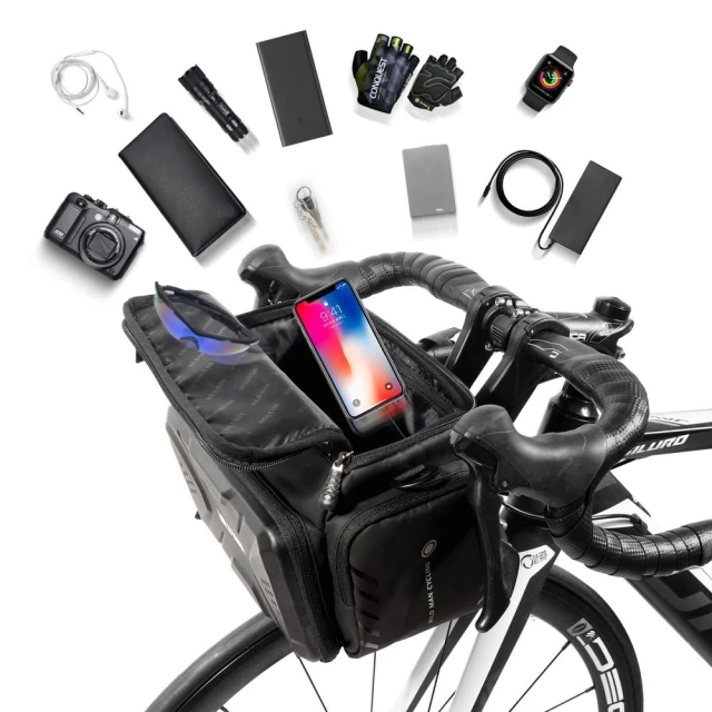 Сумка велосипедна на кермо WILDMAN GS6 4L Black (5903396104749)