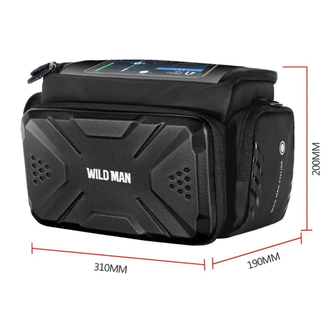 Сумка велосипедна на кермо WILDMAN GS6 4L Black (5903396104749)