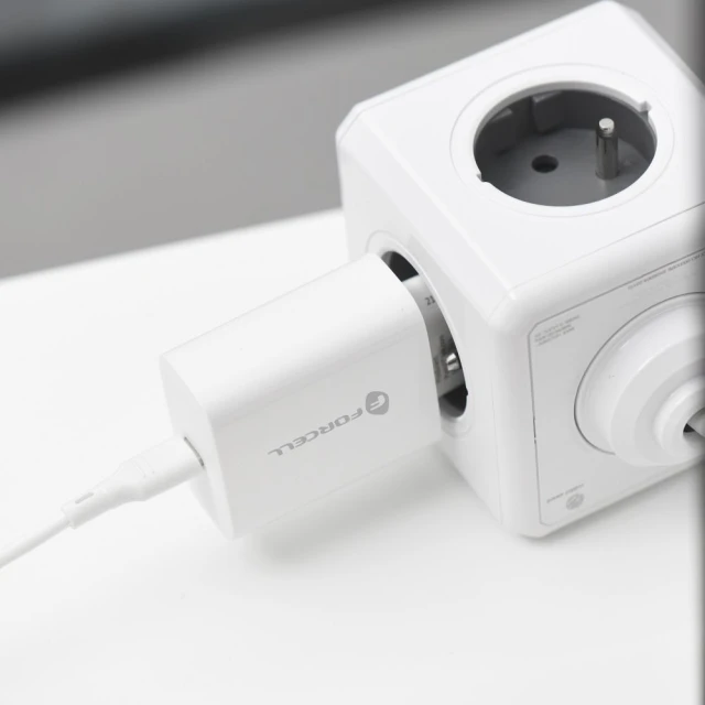Мережевий зарядний пристрій Forcell F-Energy USB C QC4.0 PD 3A 25W White (5903396123757)