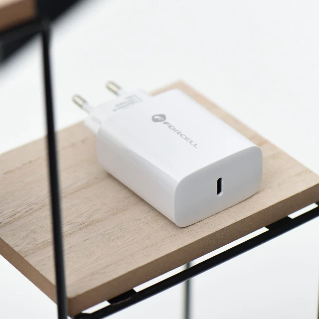 Мережевий зарядний пристрій Forcell F-Energy USB C QC4.0 PD 3A 25W White (5903396123757)