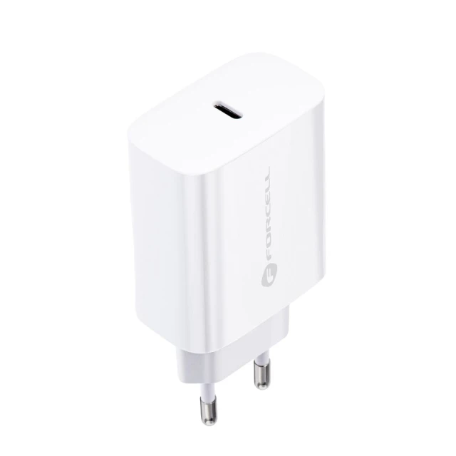 Мережевий зарядний пристрій Forcell F-Energy USB C QC4.0 PD 3A 25W White (5903396123757)
