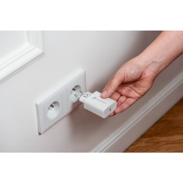 Мережевий зарядний пристрій Forcell F-Energy USB C QC4.0 PD 3A 25W White (5903396123757)