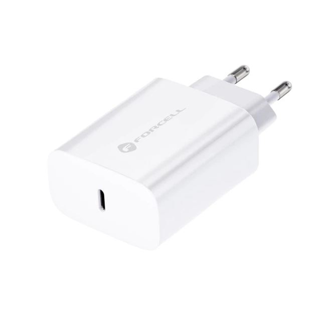 Мережевий зарядний пристрій Forcell F-Energy USB C QC4.0 PD 3A 25W White (5903396123757)