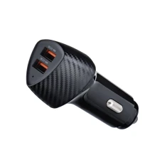 Автомобільний зарядний пристрій Forcell F-Energy Carbon 2 x USB A QC3.0 3A 36W Black (5903396133794)