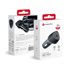 Автомобільний зарядний пристрій Forcell F-Energy Carbon USB C QC3.0 PD 3A 20W Black (5903396133817)