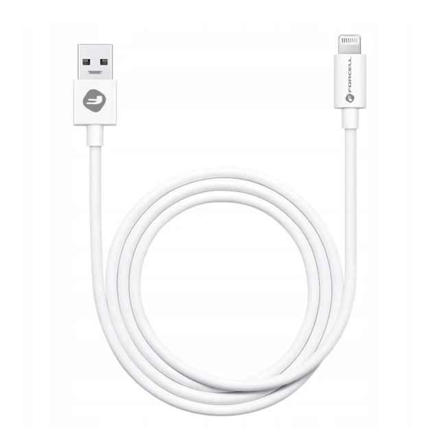 Кабель USB A до Lightning Forcell F-Energy 1A 1 м White (5903396152252)